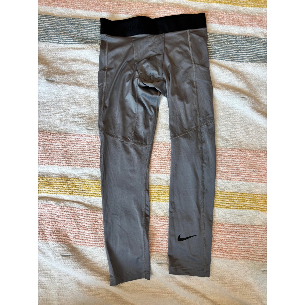 Nike Pro Dri-FIT Mens Compression Leggings Gray Tight Fit‎ Size Small NWOT